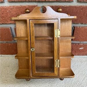 Vintge Wood Wooden Japan Japanese Knick Knack Shelf Curiosity Cabinet